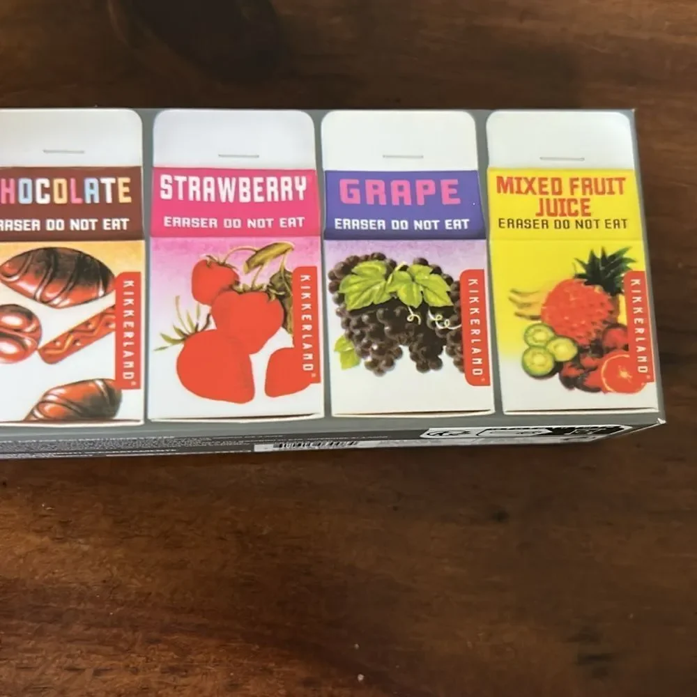 Kikkerland Fruit and Chocolate Scented Erasers Set new